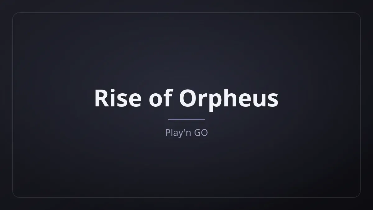 Rise of Orpheus dari Play'n GO