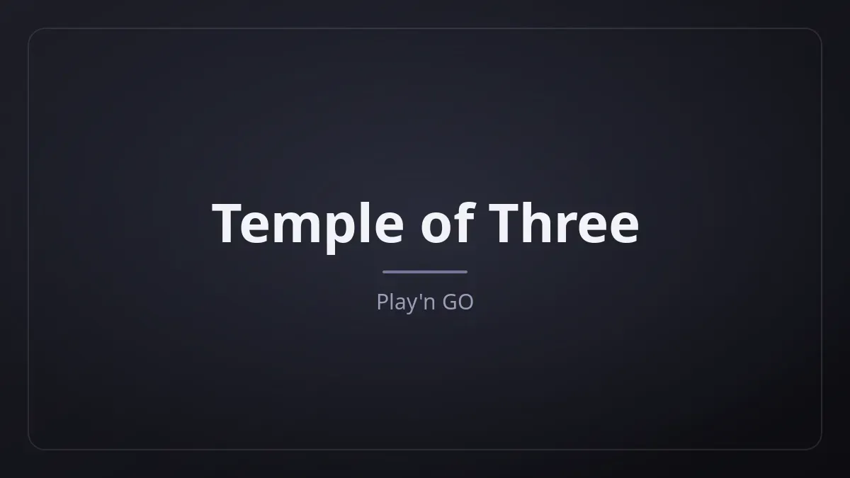 Temple of Three dari Play'n GO