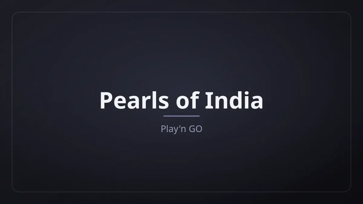 Pearls of India dari Play'n GO