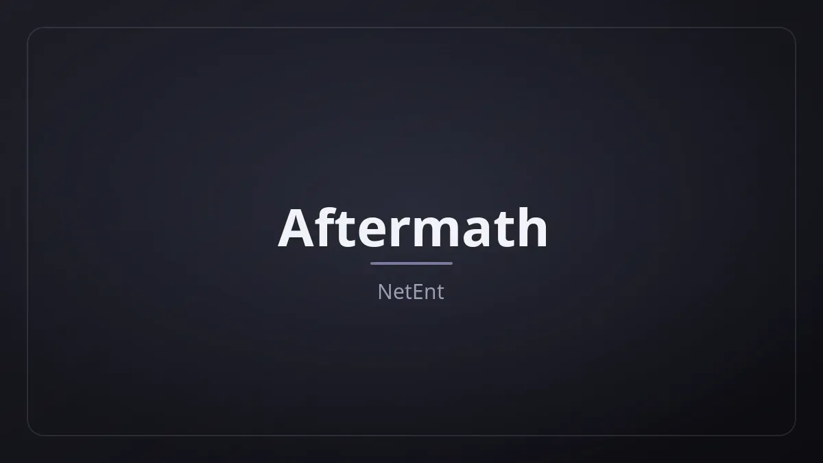 Aftermath dari NetEnt