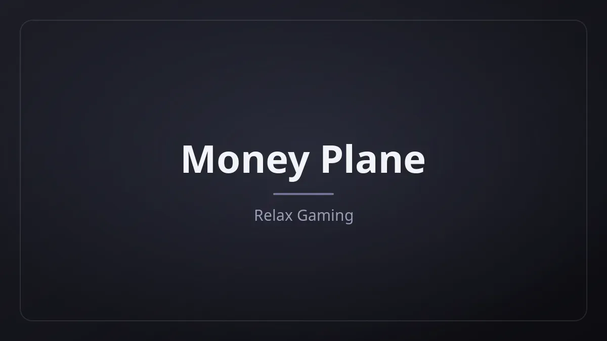 Money Plane dari Relax Gaming