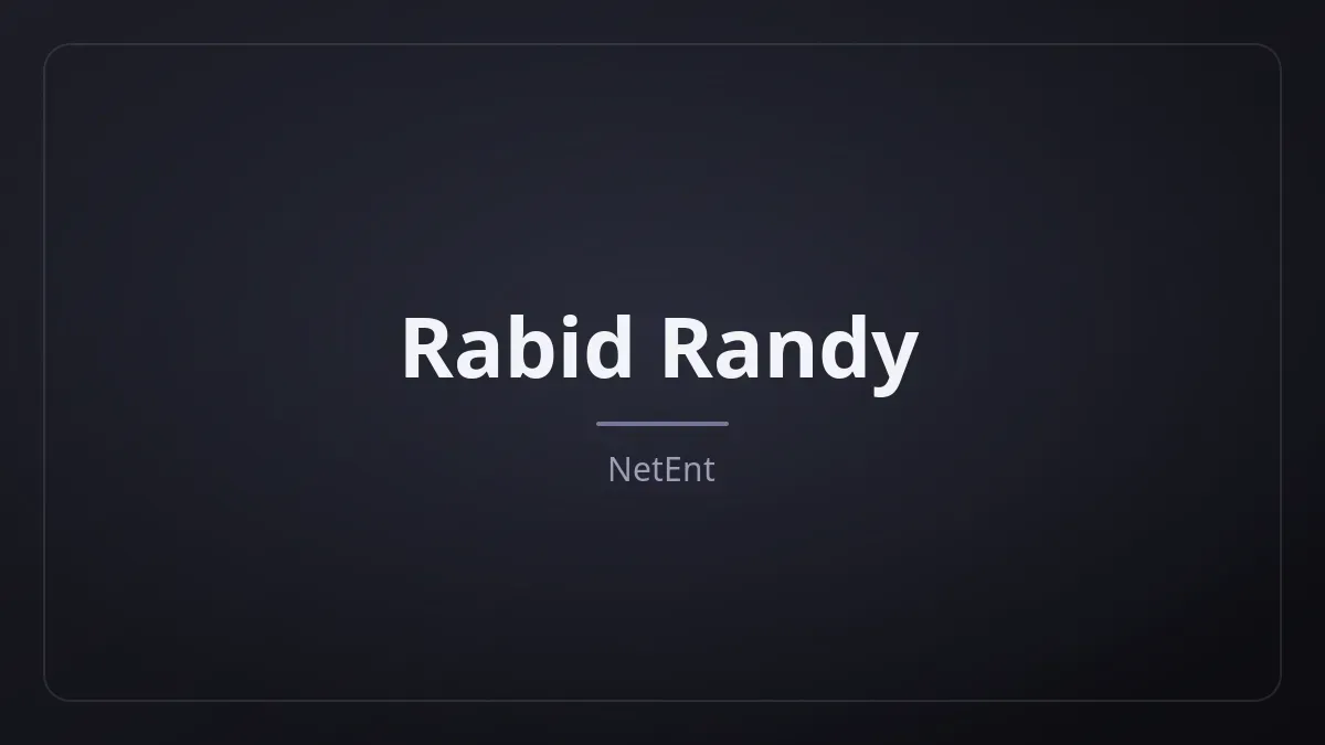 Rabid Randy dari NetEnt