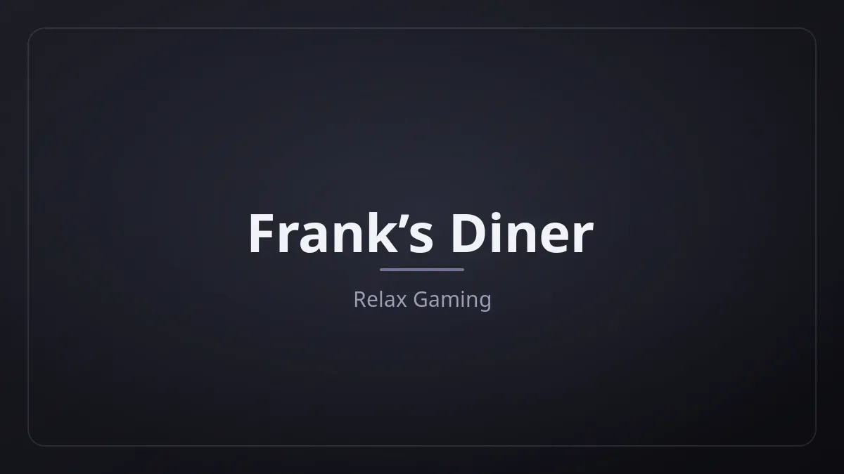 Frank’s Diner dari Relax Gaming
