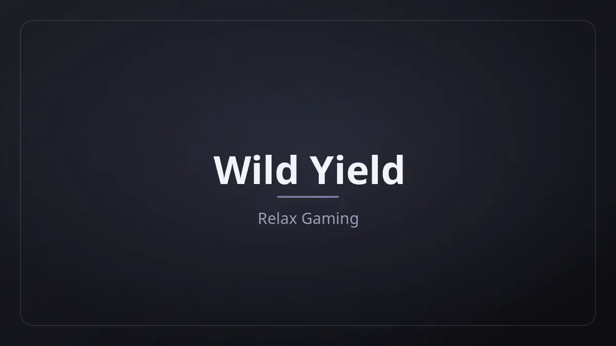 Wild Yield dari Relax Gaming