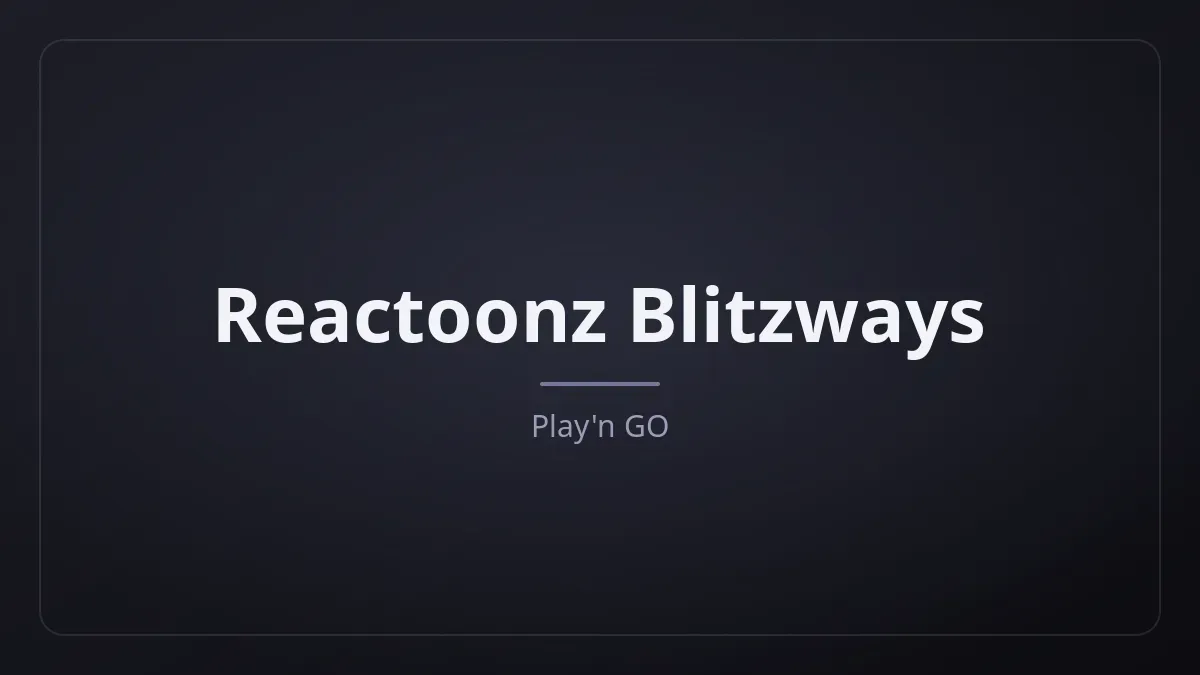 Reactoonz Blitzways dari Play'n GO