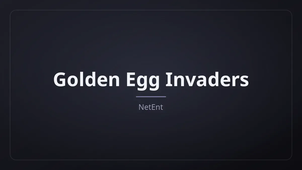 Golden Egg Invaders dari NetEnt