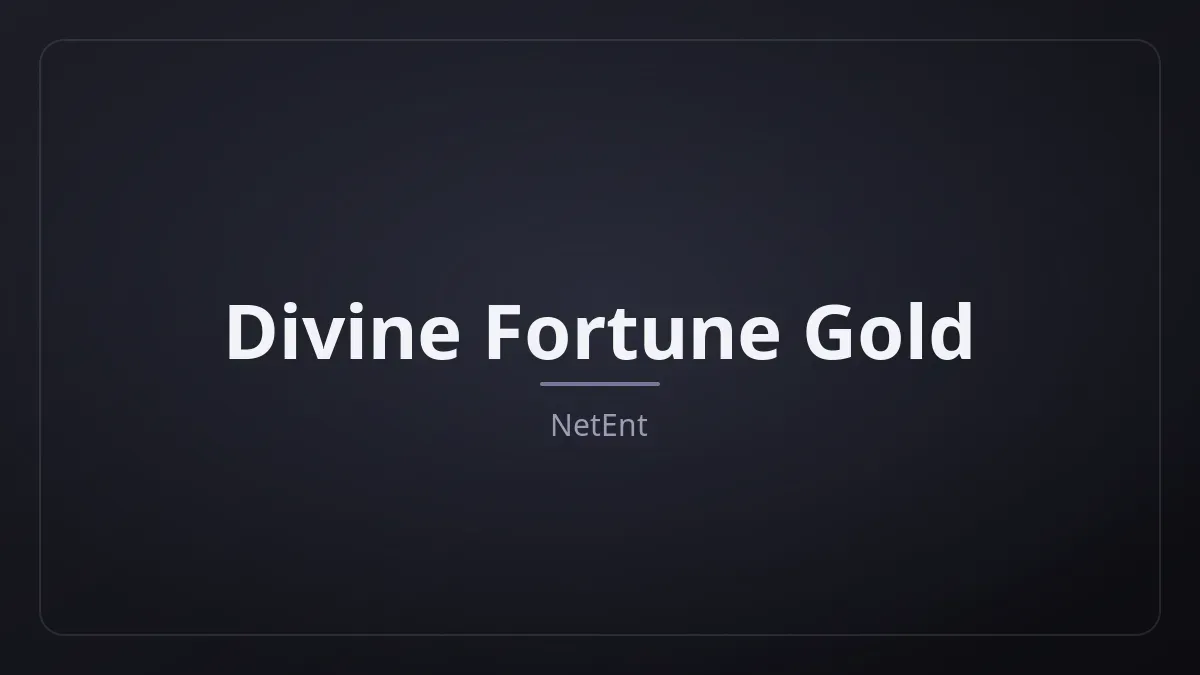 Divine Fortune Gold demo