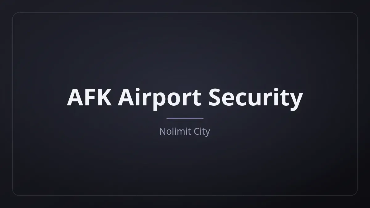 AFK Airport Security dari Nolimit City