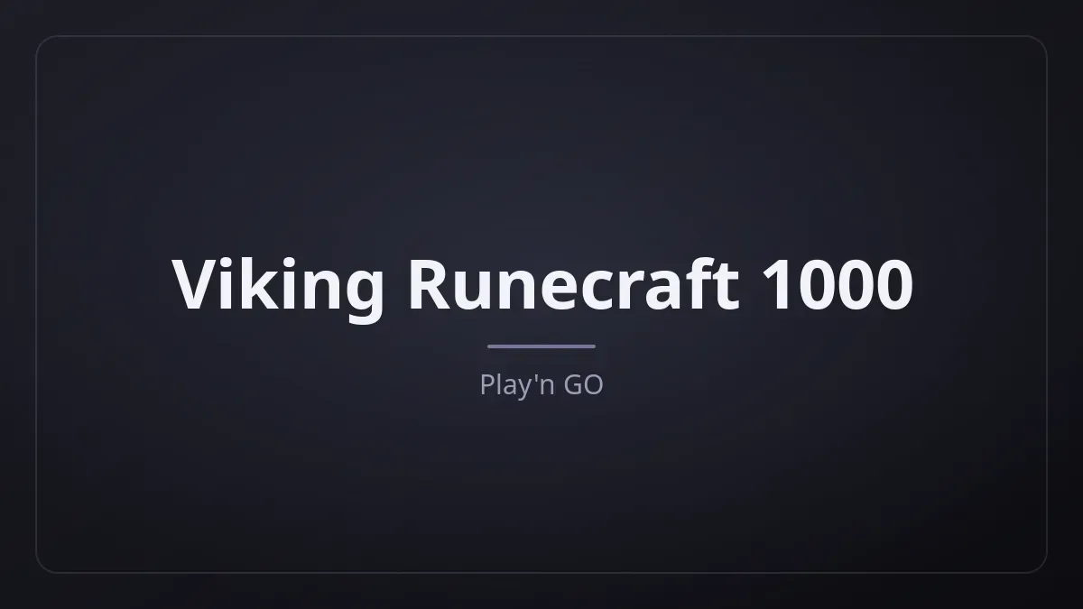 Viking Runecraft 1000 dari Play'n GO