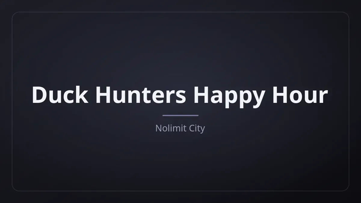 Duck Hunters Happy Hour dari Nolimit City