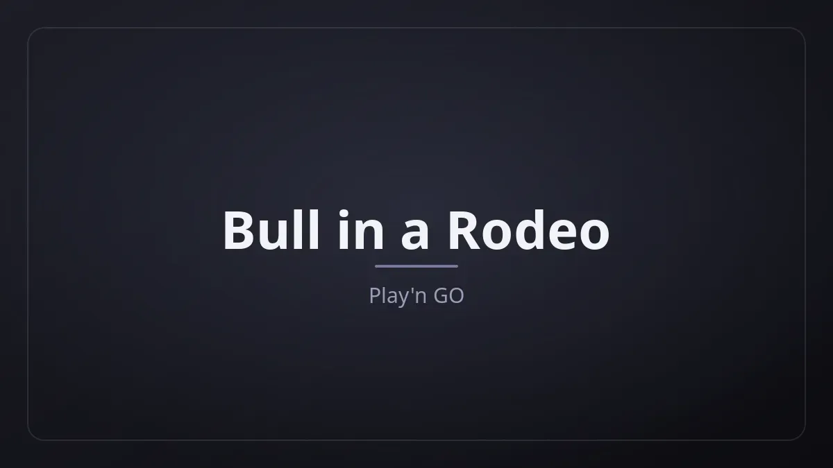 Bull in a Rodeo dari Play'n GO