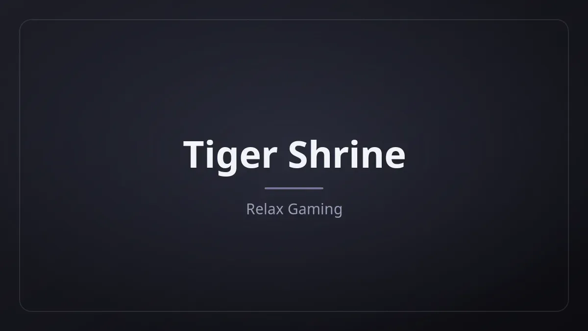 Tiger Shrine dari Relax Gaming