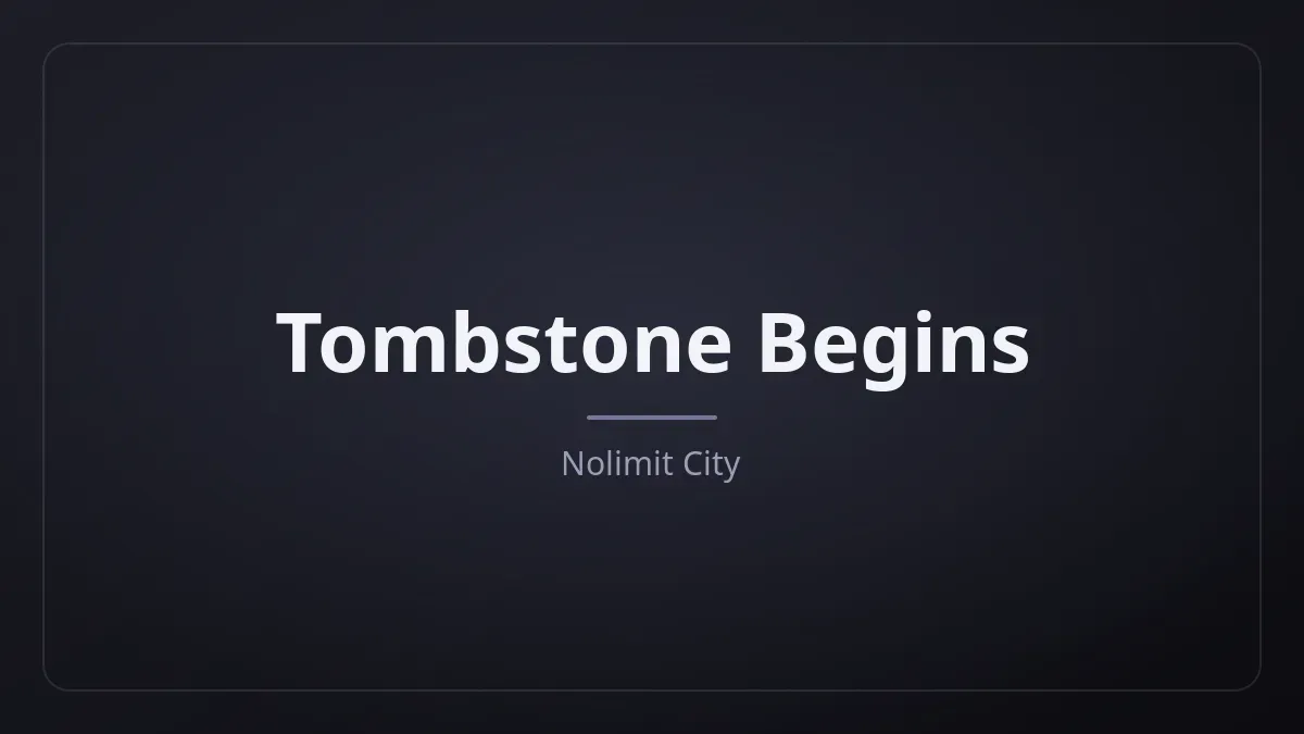 Tombstone Begins dari Nolimit City
