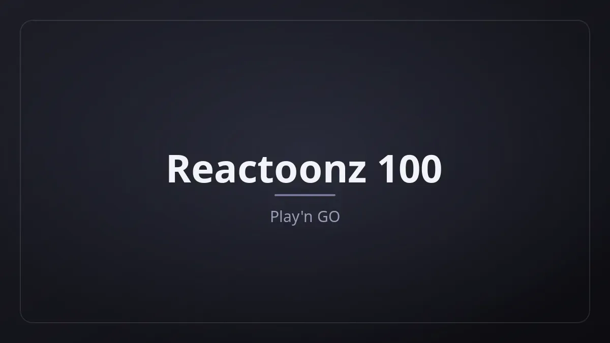 Reactoonz 100 dari Play'n GO