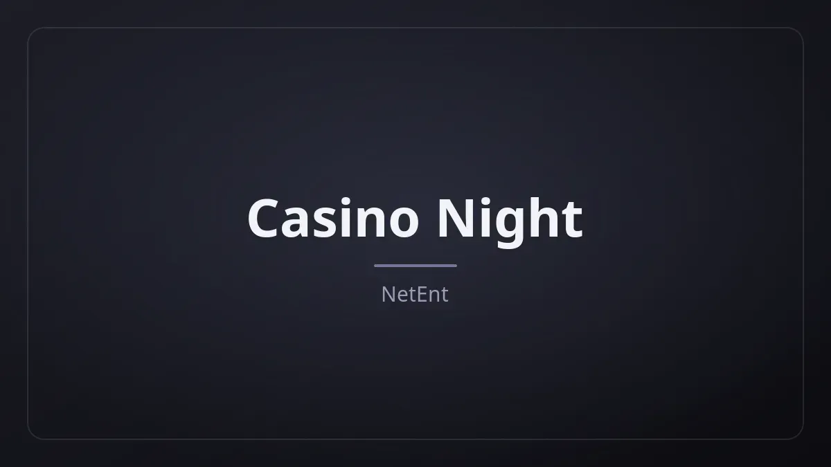 Casino Night dari NetEnt