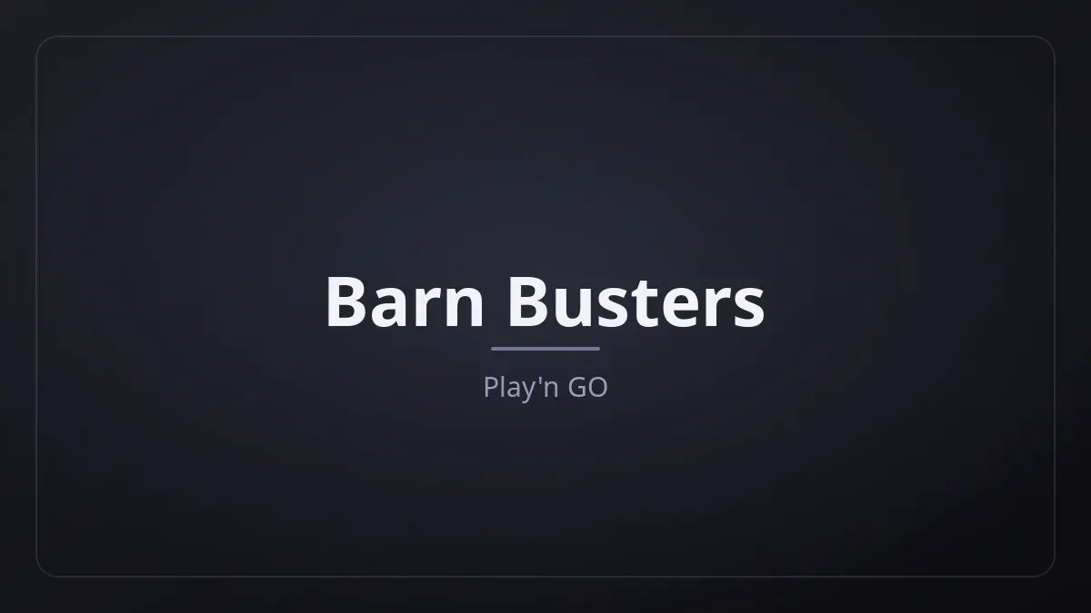 Barn Busters dari Play'n GO