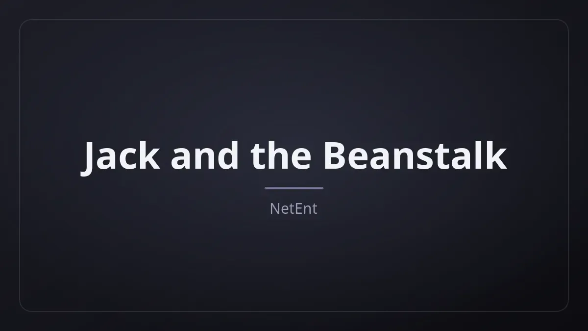 Jack and the Beanstalk dari NetEnt