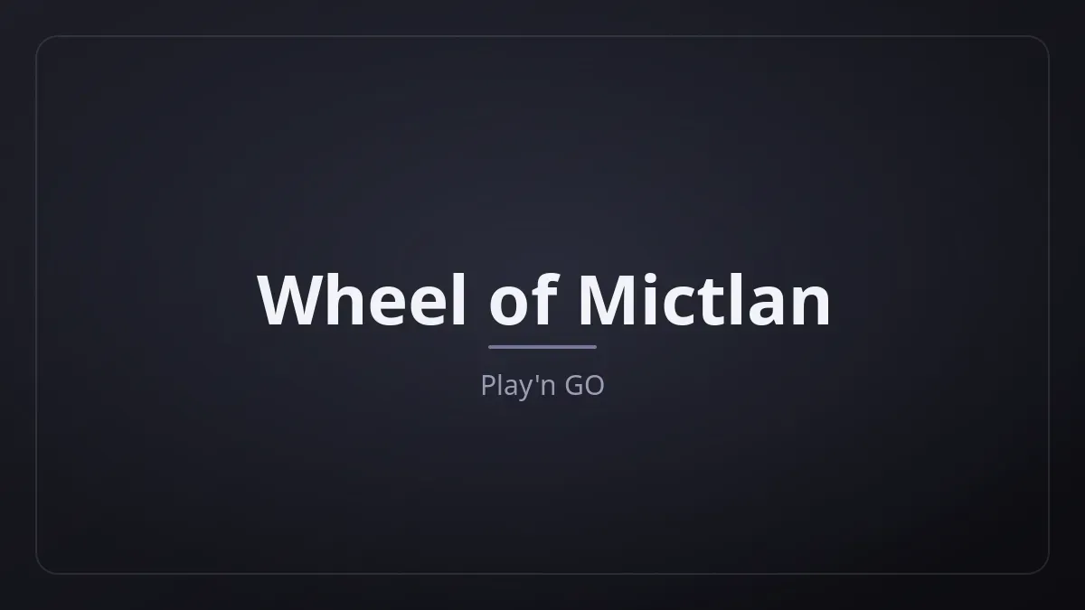 Wheel of Mictlan dari Play'n GO