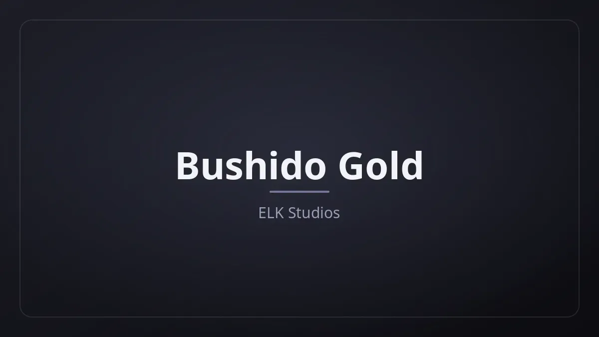 Bushido Gold dari ELK Studios