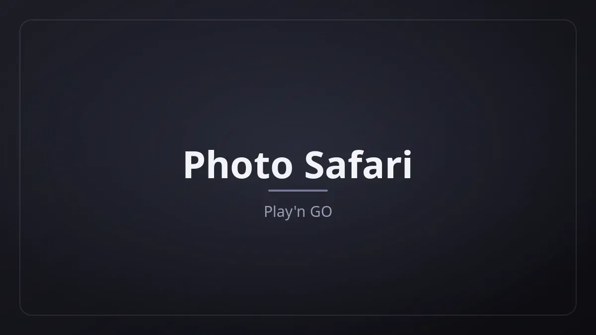 Photo Safari dari Play'n GO