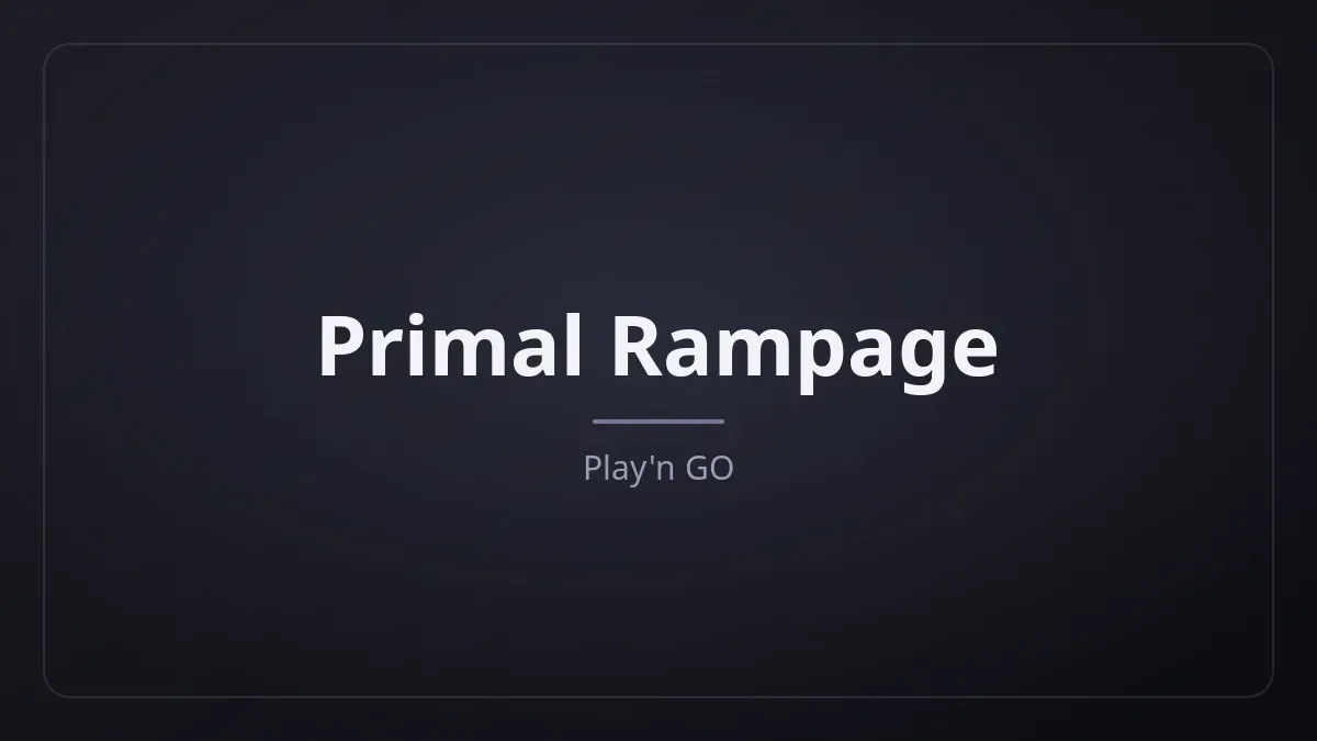 Primal Rampage dari Play'n GO
