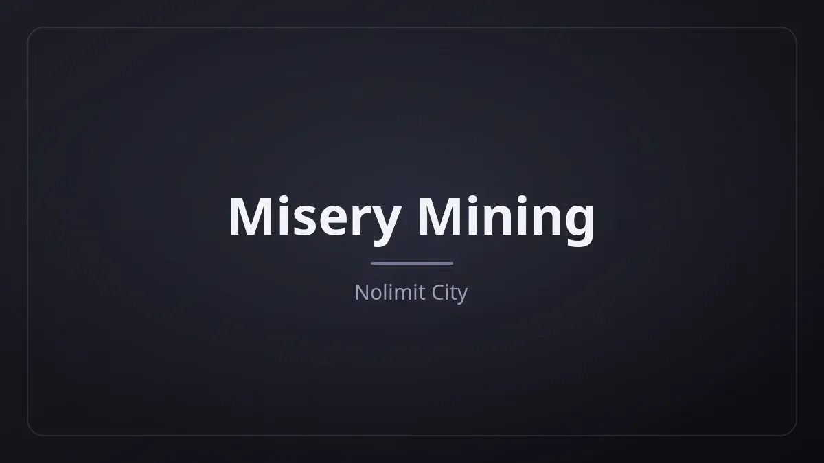 Misery Mining dari Nolimit City