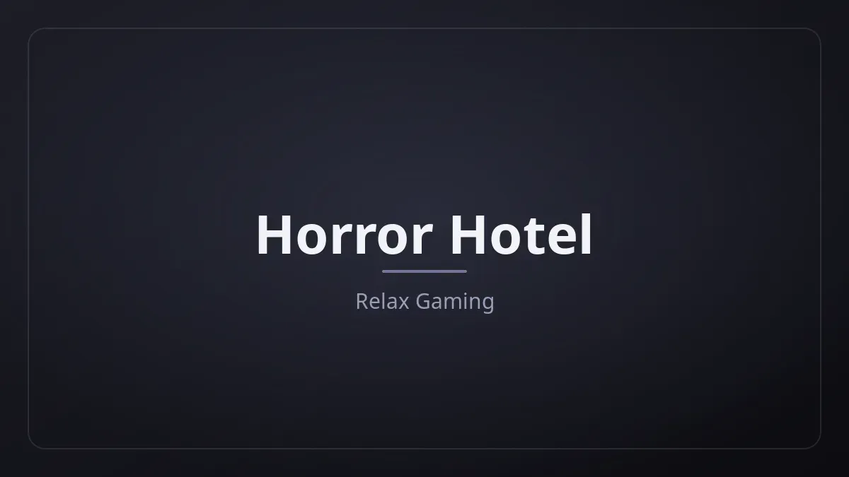 Horror Hotel dari Relax Gaming