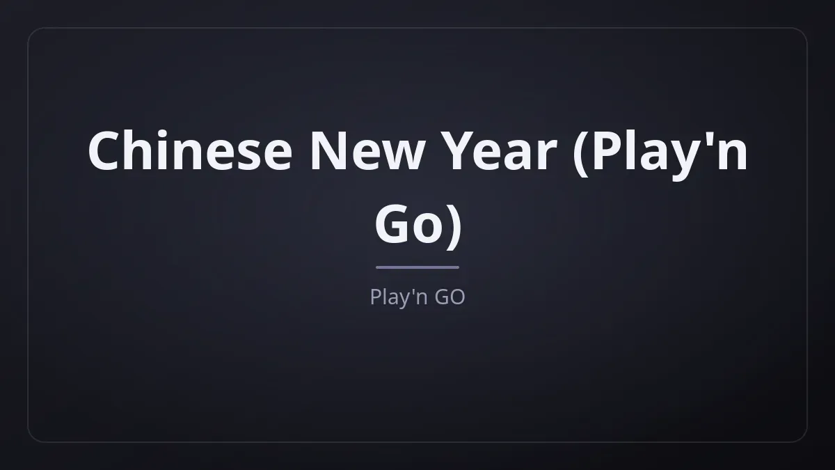 Chinese New Year (Play'n Go) demo