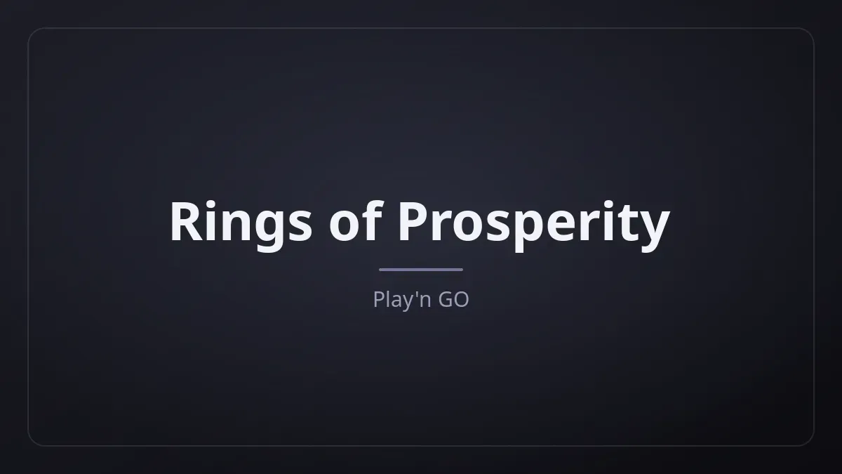 Rings of Prosperity dari Play'n GO